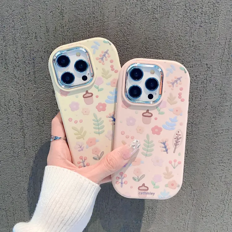 银镜小胖墩适用苹果15/iPhone/华为荣耀/OPPO手机壳包边防摔创意