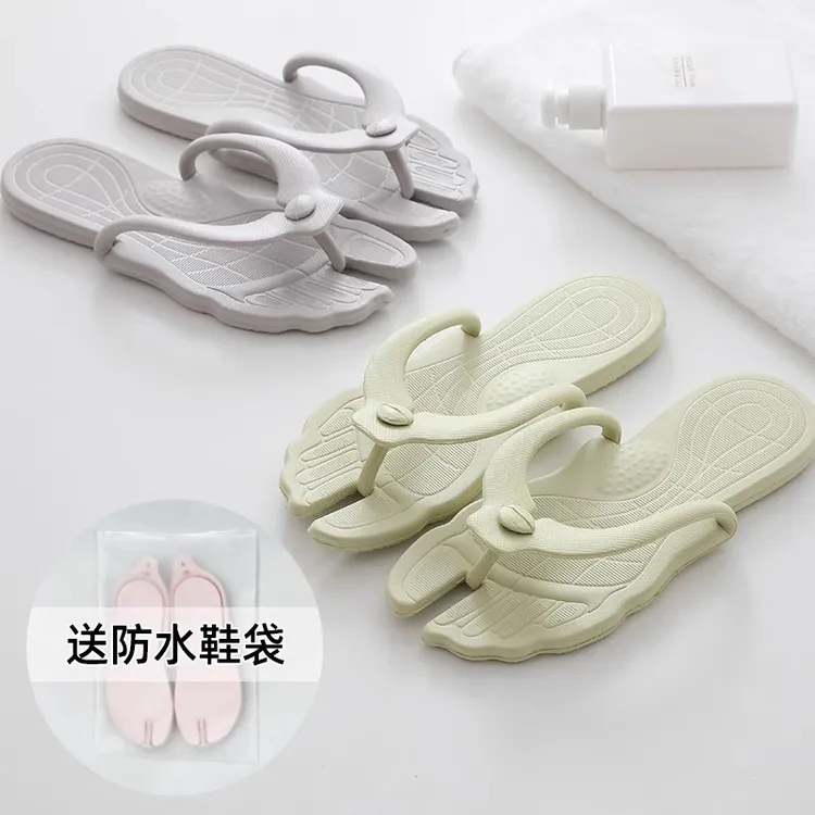 折叠旅行拖鞋女便携式游泳出差可洗澡防滑沙滩一次性人字拖鞋B003
