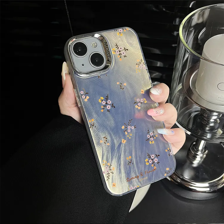 新款羽纱ins苹果15手机壳iPhone14Promax高级感保护套13防摔12xr