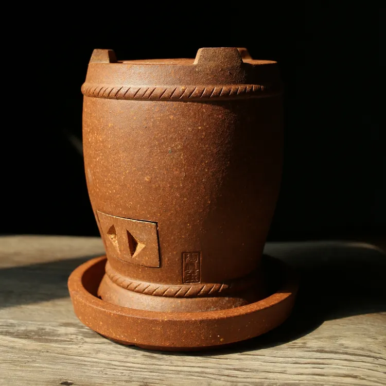 潮州风炉仔工夫茶具陶土木炭炉具手工复古围炉煮茶老式潮汕炭火炉