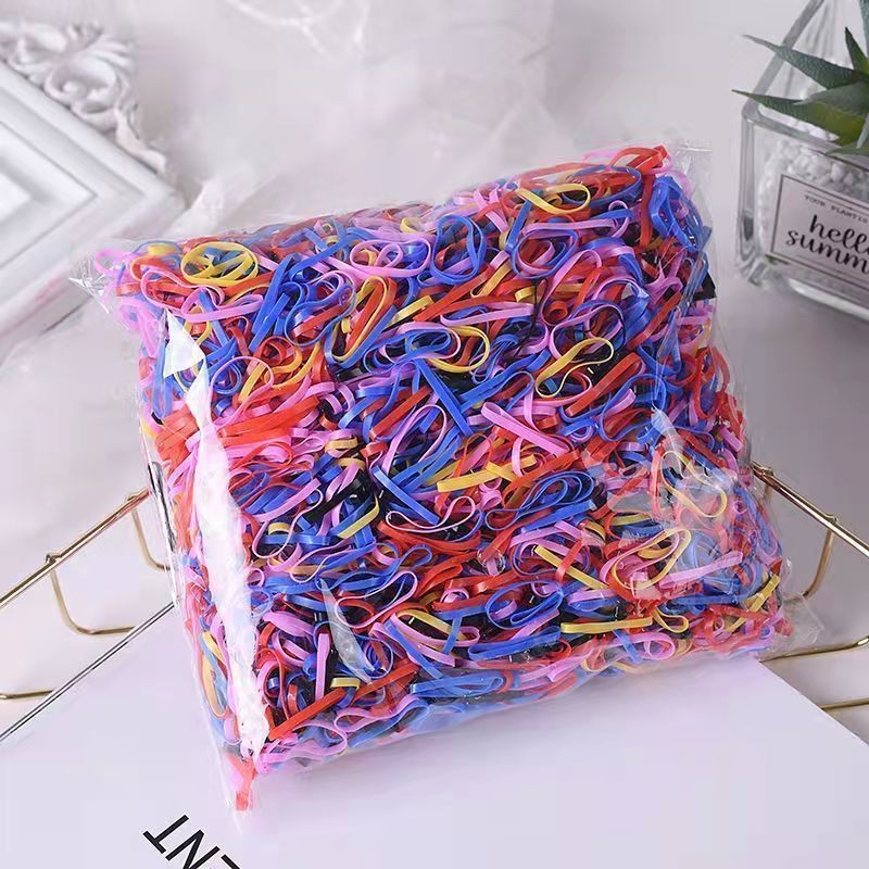 小皮筋纯黑发饰高弹小香风头绳细款细小超细袋装罐装同款