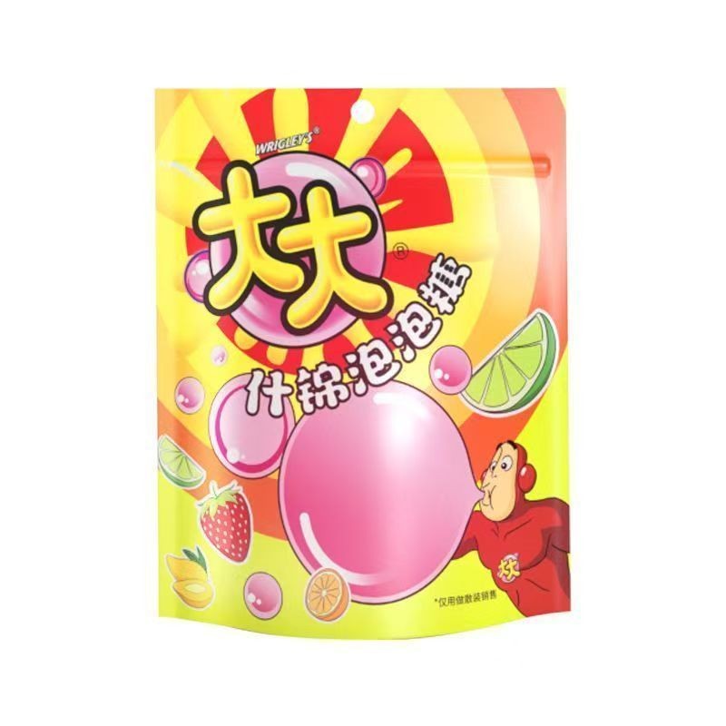 大大泡泡糖袋装什锦味口香糖约40片大大卷童年怀旧网红零食糖果