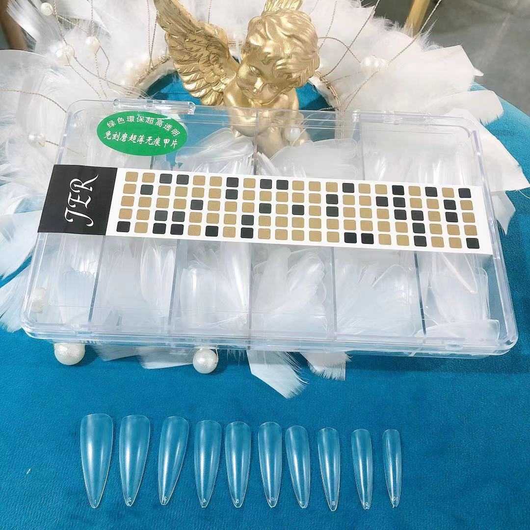 甲片美甲店专用超薄无痕全贴半贴免打磨穿戴甲假指甲美甲贴片
