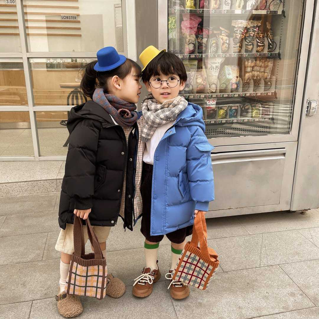 新款棉服中长款反季儿童中大童棉袄秋冬棉服连帽童装加厚韩版保暖