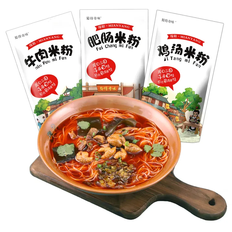 蜀得奇味正宗绵阳米粉美食特产速食细米线牛肉肥肠米粉3袋