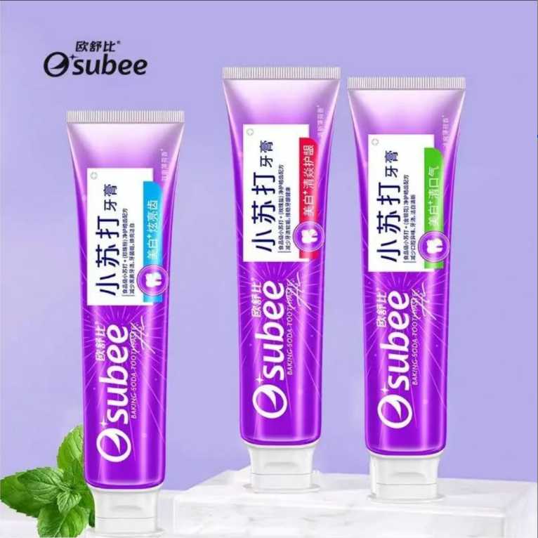 OUSHUBI/欧舒比拍一发四小苏打牙膏洁白去黄牙膏清新护龈薄荷味