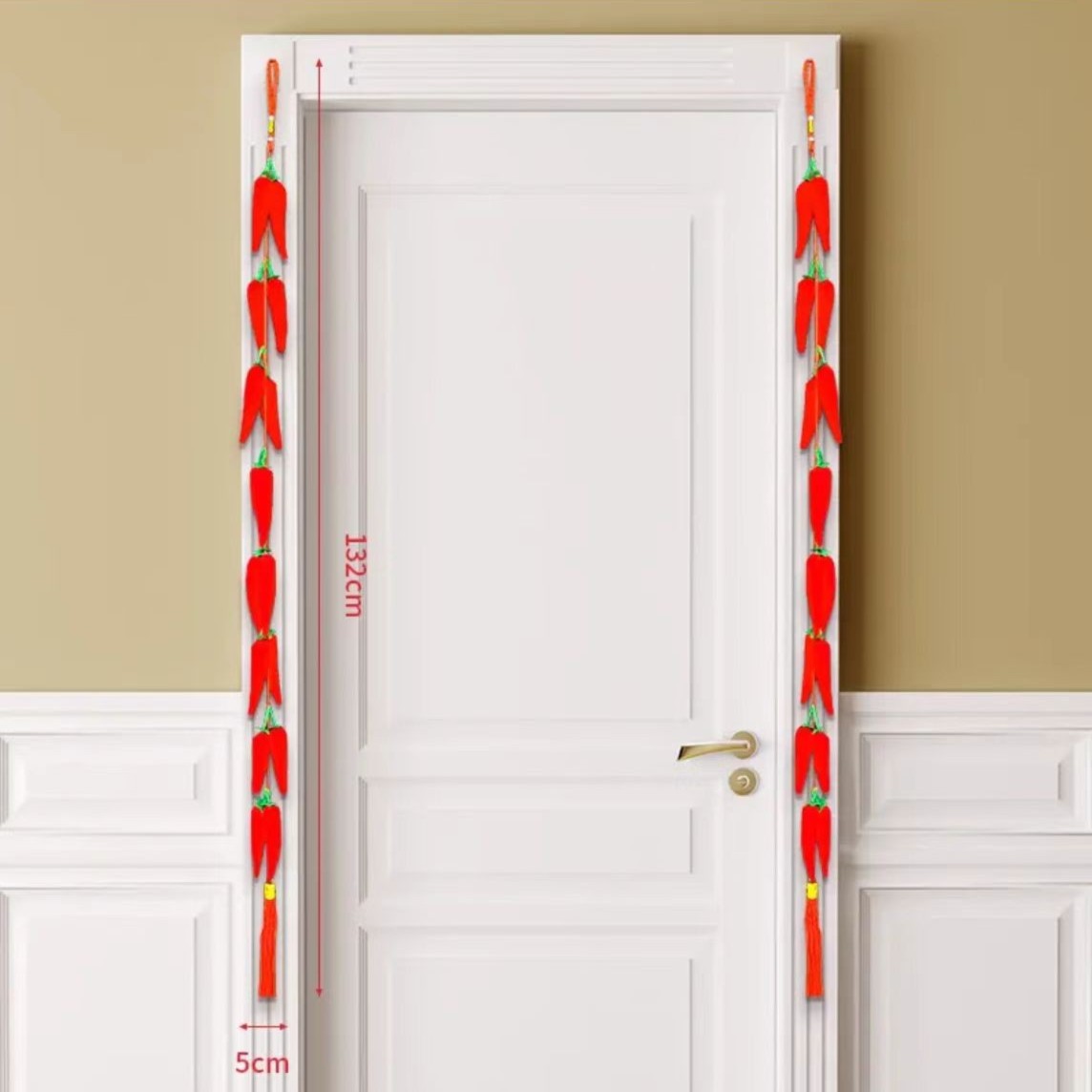 【科帝亚直播专属】辣椒串挂件扇形挂乔迁圆形对联新居喜庆装饰