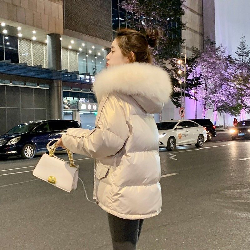 雪中飞免洗亮面短款羽绒服女冬小个子2023年新款爆款韩版加厚白鸭