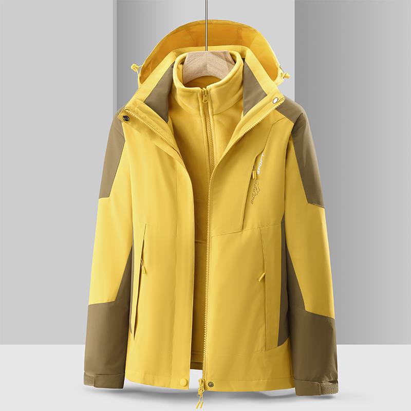 冲锋衣男女三合一可拆卸户外冬季二件套登山服春秋季防水防风外套