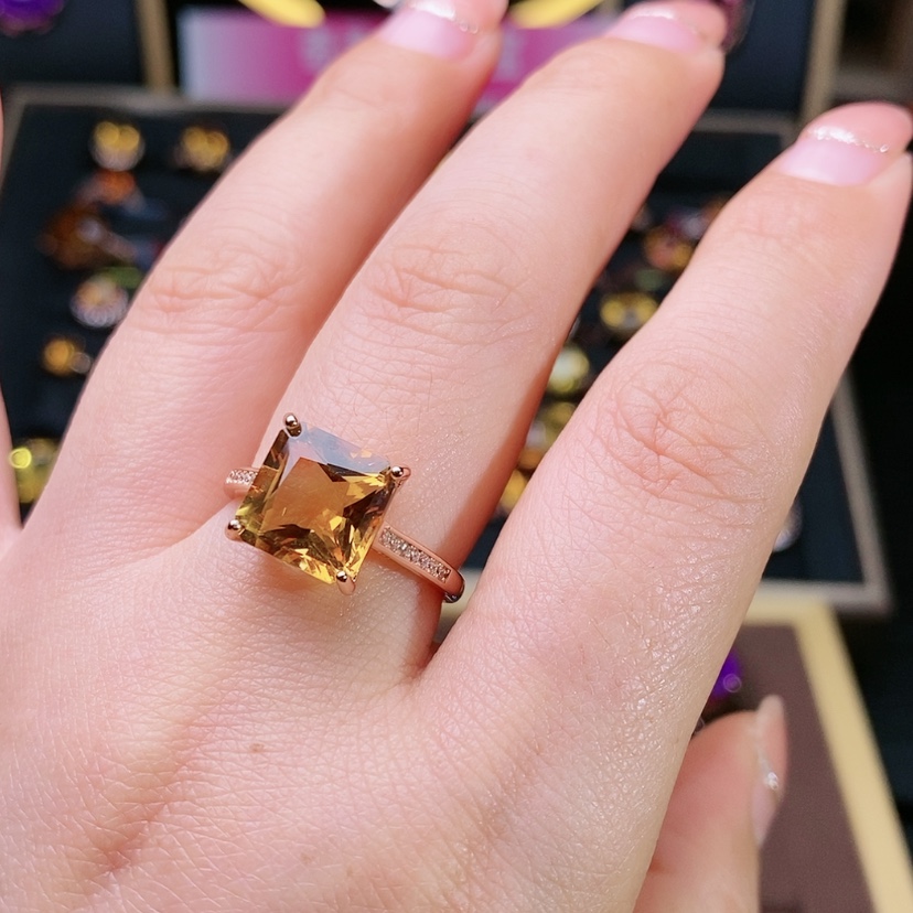 【闪购商品】水晶戒指银S925镶嵌