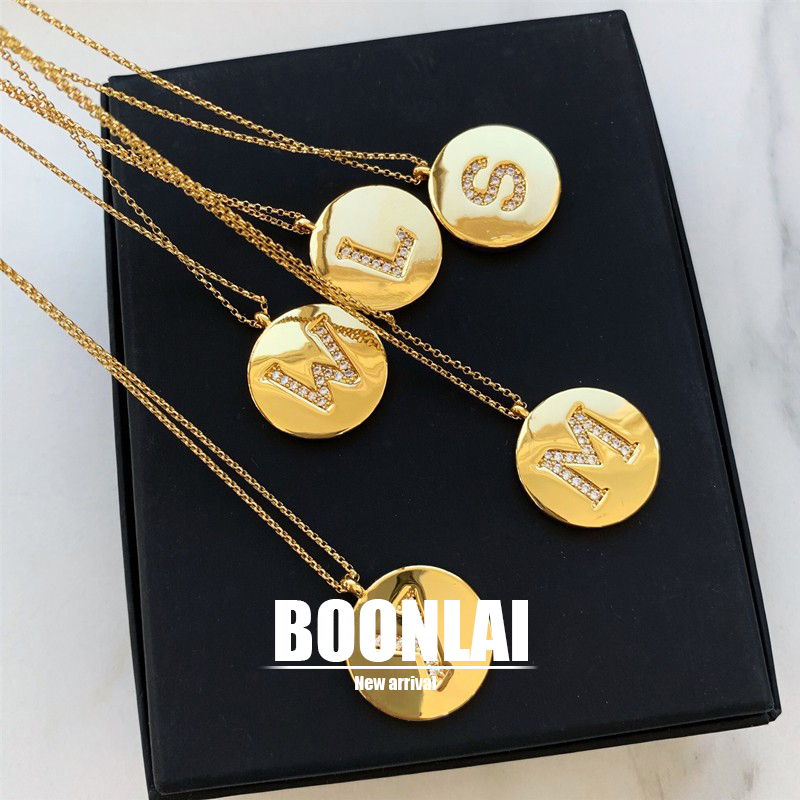 铜合金项链 Boonlai  金属字母项链