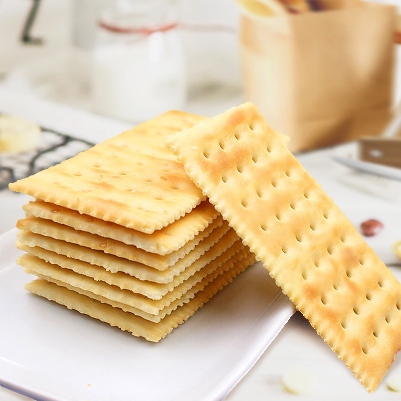 香葱苏打饼干无加蔗糖原味咸味白梳打薄脆饼奶盐味零食健康美味