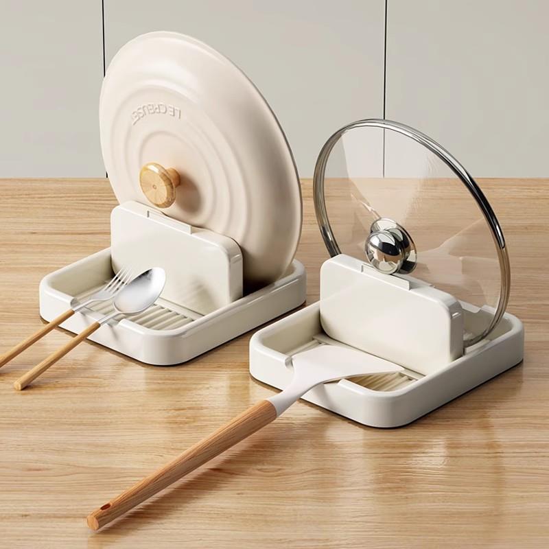 厨房锅盖架台面坐式可折叠置物架放勺子炒菜铲子锅铲架托收纳神器