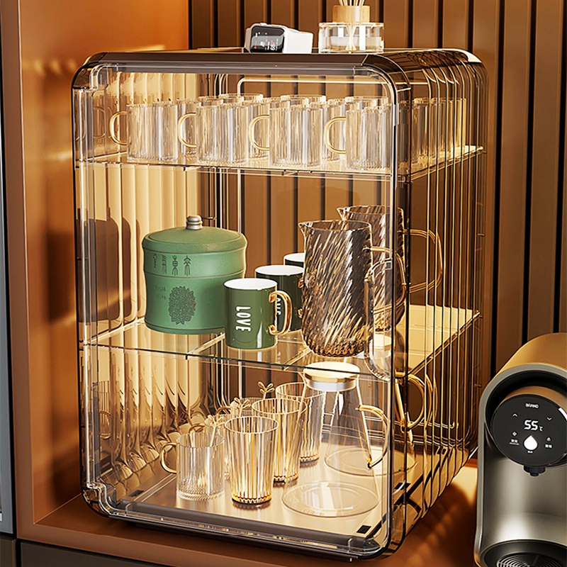 防尘杯子收纳置物架杯架水杯储物架茶具茶杯架咖啡