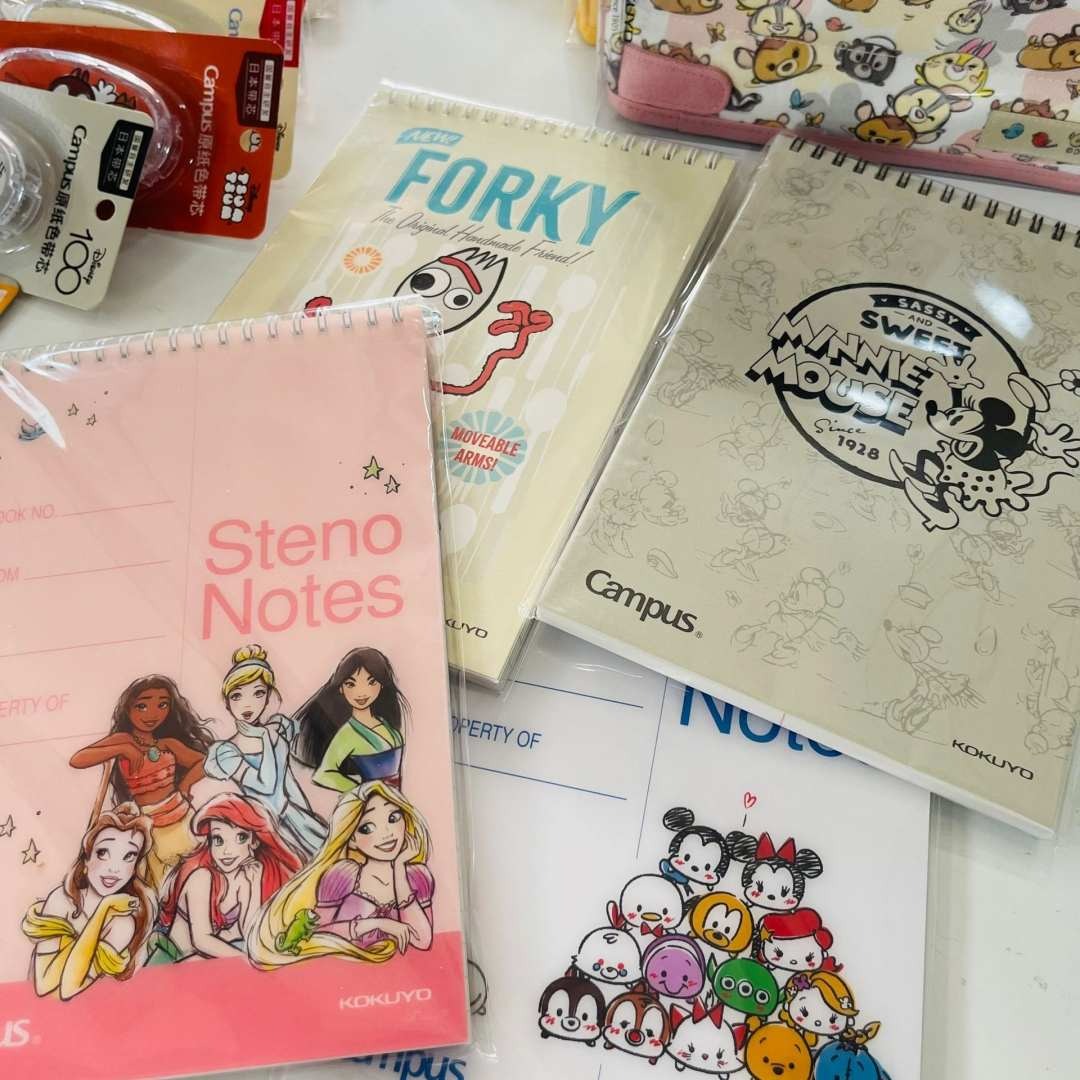新品迪士尼限定联名上翻本线圈本螺旋速记笔记本子A5