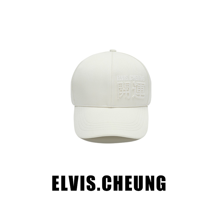 ELVIS.CHEUNG牙刷绣潮流街头開運棒球帽*白色