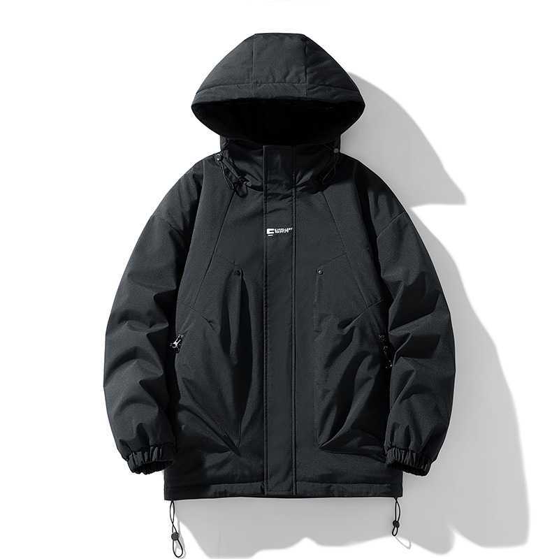 波司登羽绒服男潮牌美式复古机能连帽三防冲锋衣外套男士冬季宽松