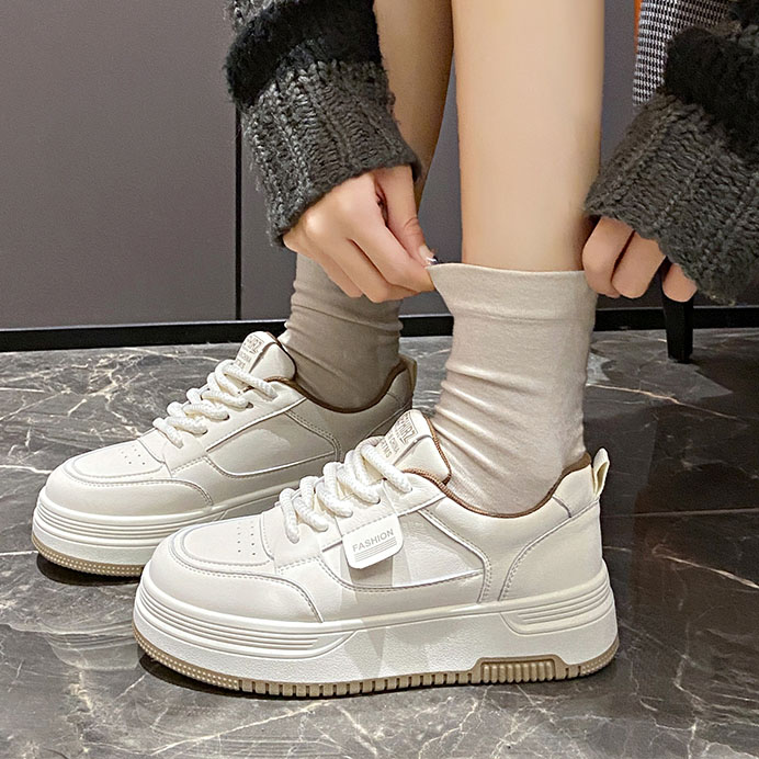 回力瑞小白鞋女2024新款秋冬爆款松糕鞋加绒厚底休闲运动板鞋冬季