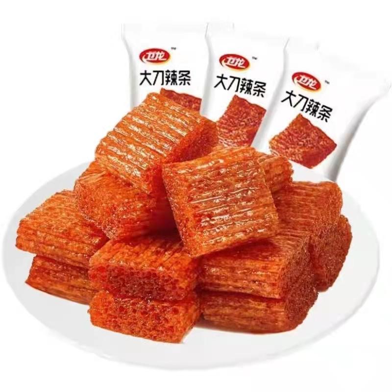 卫龙大刀辣条素肉手撕素牛排麻辣蛋白肉牛肉干辣条素牛肉零食