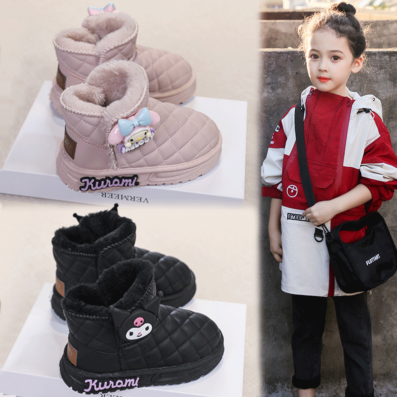 回力潮品雪地靴女童棉鞋冬季加绒加厚儿童棉靴保暖鞋短靴大棉童鞋
