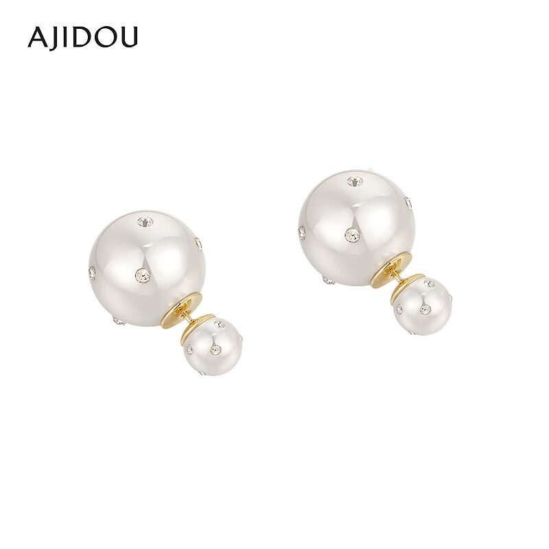 AJIDOU阿吉豆优雅唯美复古法式双面耳钉【ZYB】