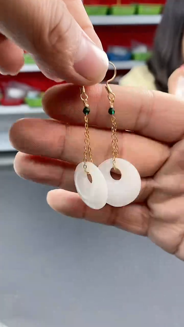 【闪购商品】和田玉（白玉）耳饰未镶嵌9140