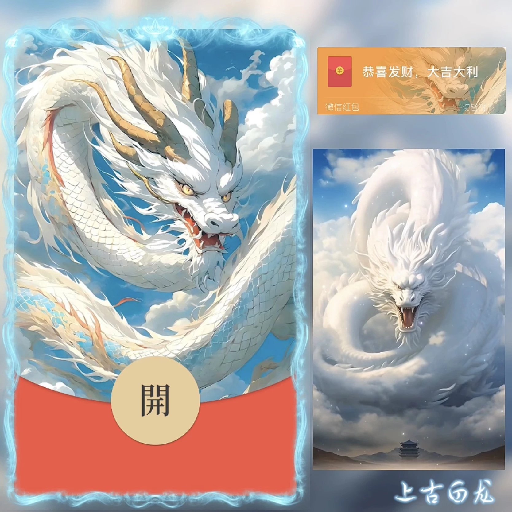 2024龙年新年红包金龙纳财龙年大吉网红爆款动态音效红包封面