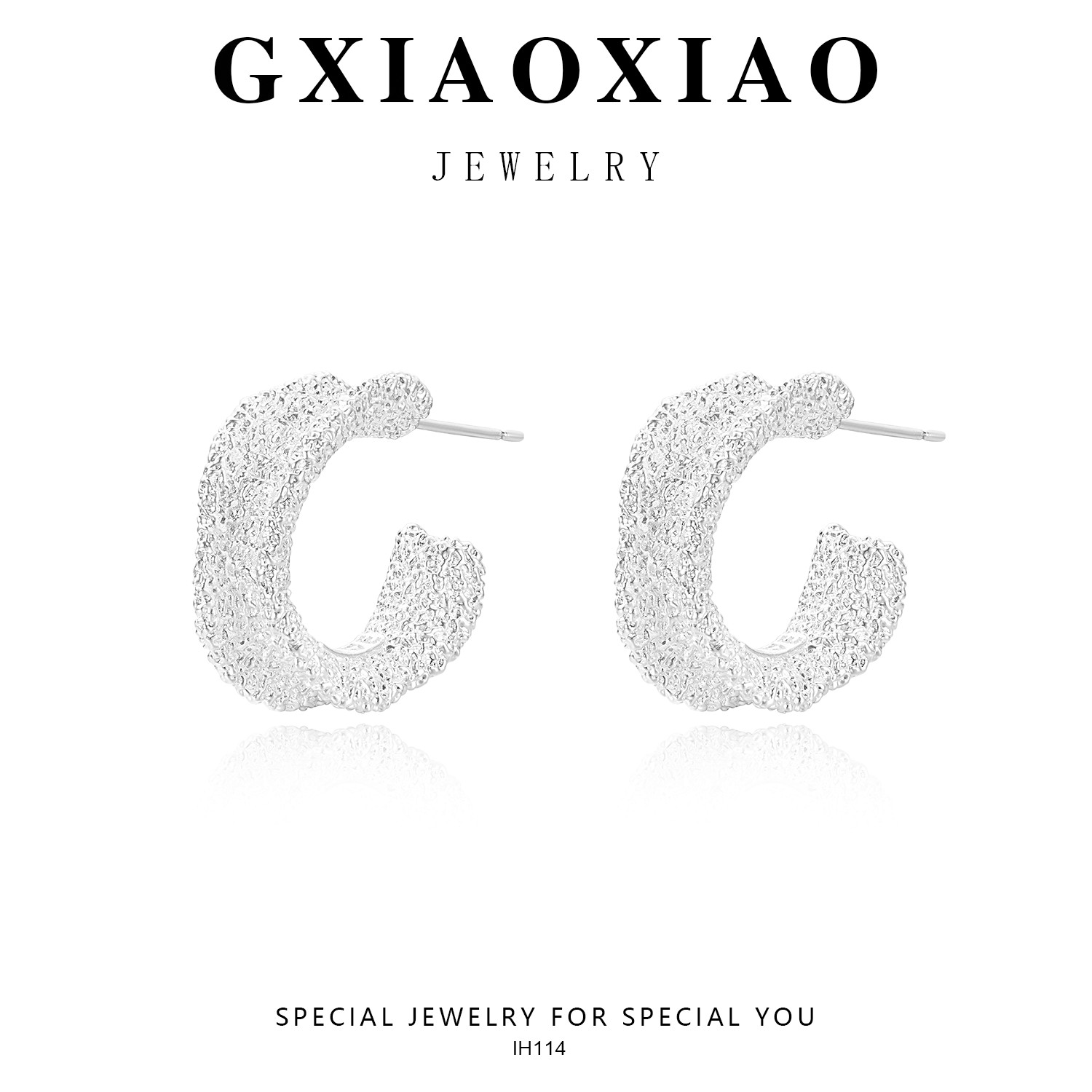 铜合金耳饰 GXX 丹麦哥本哈根【白月光】时尚气质耳环女 IH114
