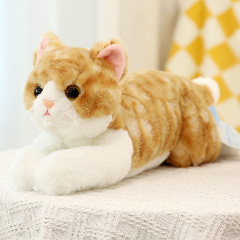 仿真小猫抱枕猫咪玩偶可爱猫猫公仔毛绒玩具儿童安抚陪睡觉布娃娃