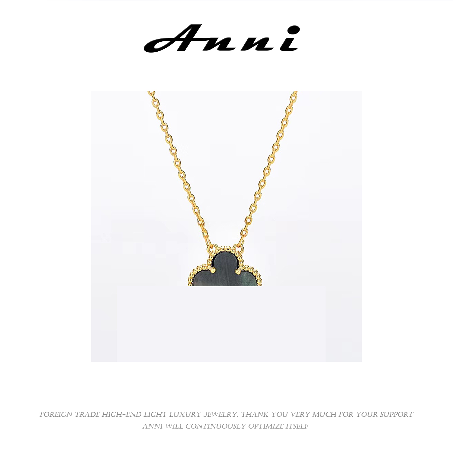 Anni轻奢【D3076】镶嵌时尚百搭小众精致素款简约项链6