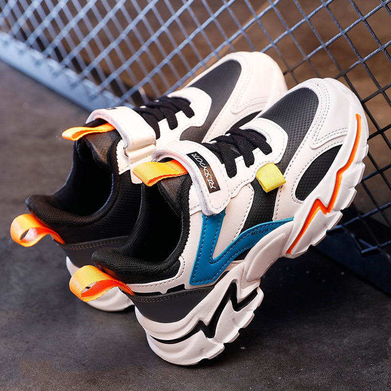 回力瑞秋冬季小男孩皮面跑步鞋时尚百搭运动鞋潮鞋中大儿童休闲鞋