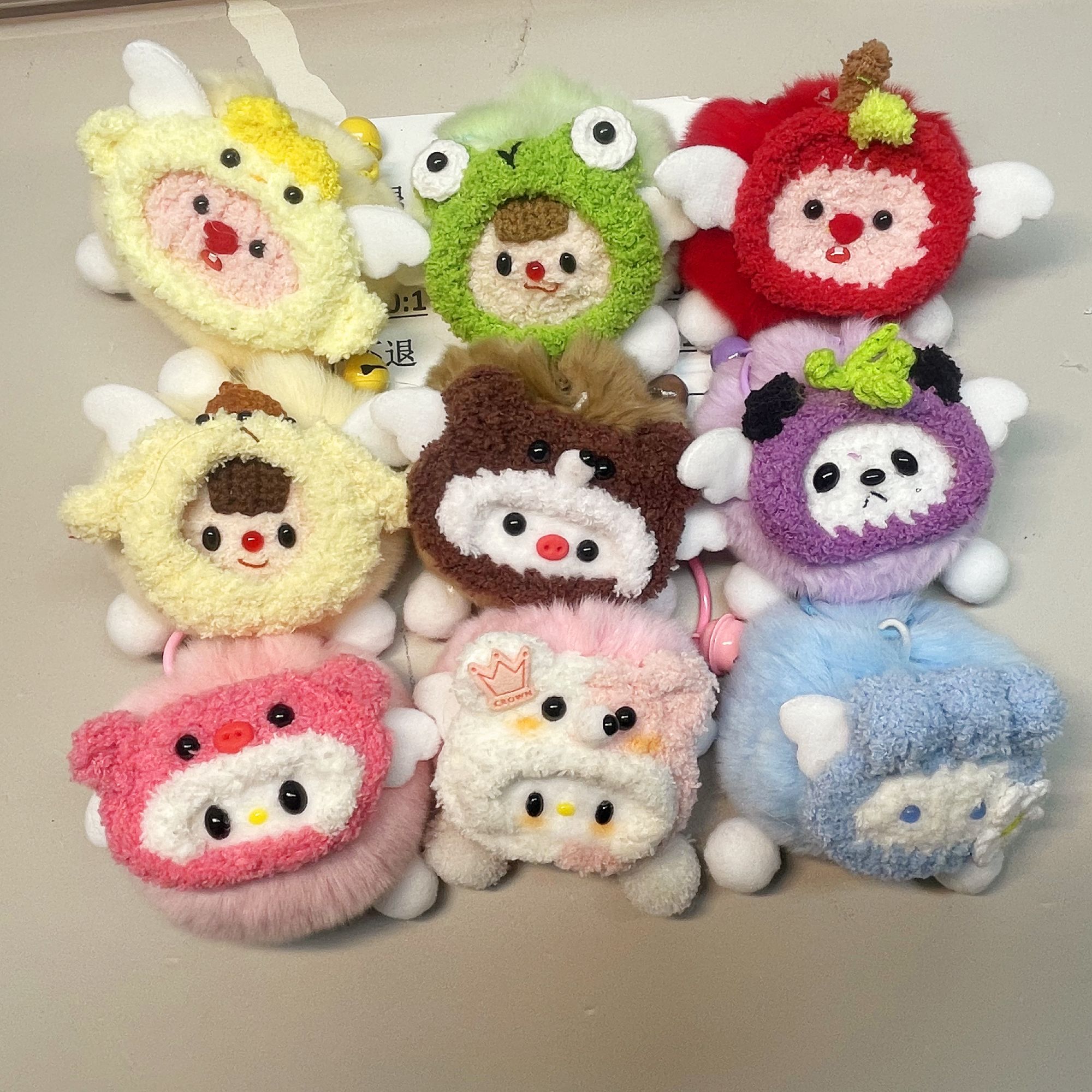 手工DIY可爱毛团钩针挂件 钥匙扣 包包挂件 汽车挂件（直播间代拆）