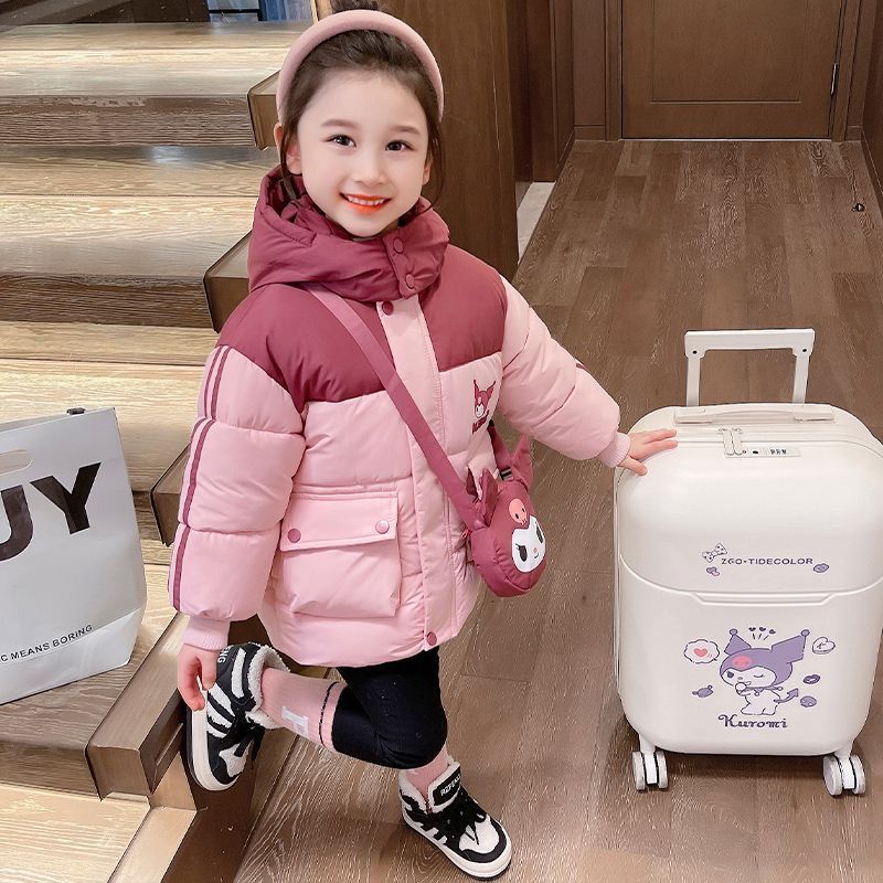 新品巴拉巴拉女童棉服加绒加厚2023宝宝冬装外套洋气儿童冬季新款