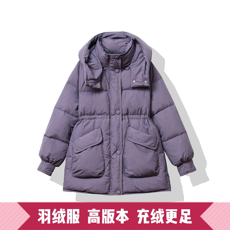 反季今年流行爆款羽绒服女2023冬季新款连帽中长收腰小个子面包服