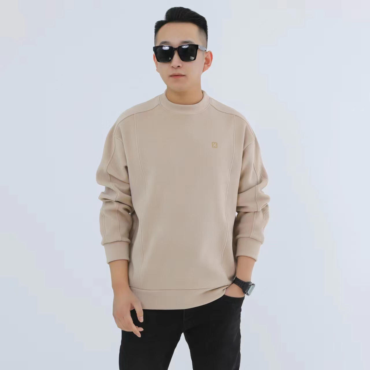 【大山专属】冬季新款男士卫衣圆领百搭长袖套头-8070