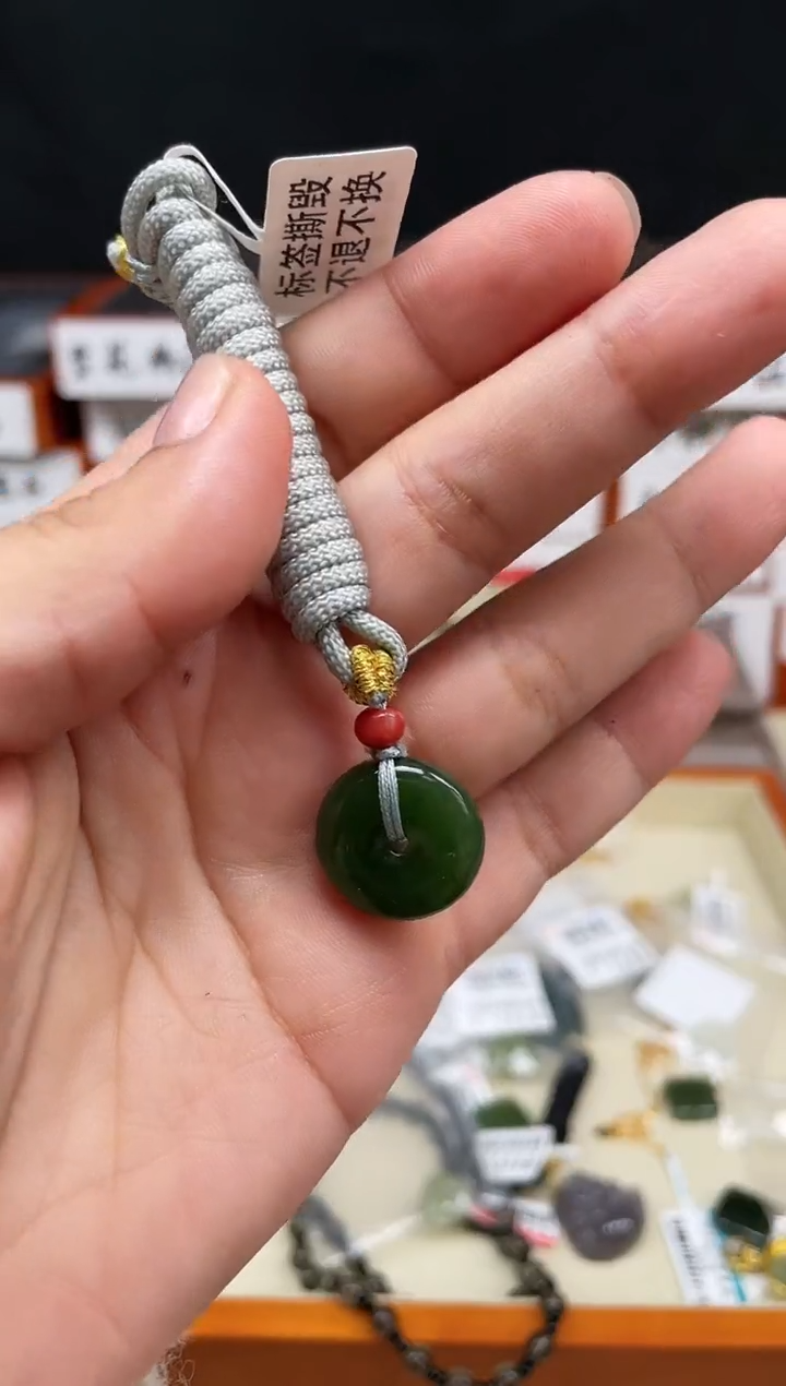 【闪购商品】和田玉吊坠未镶嵌碧玉平安扣 多样性发一个