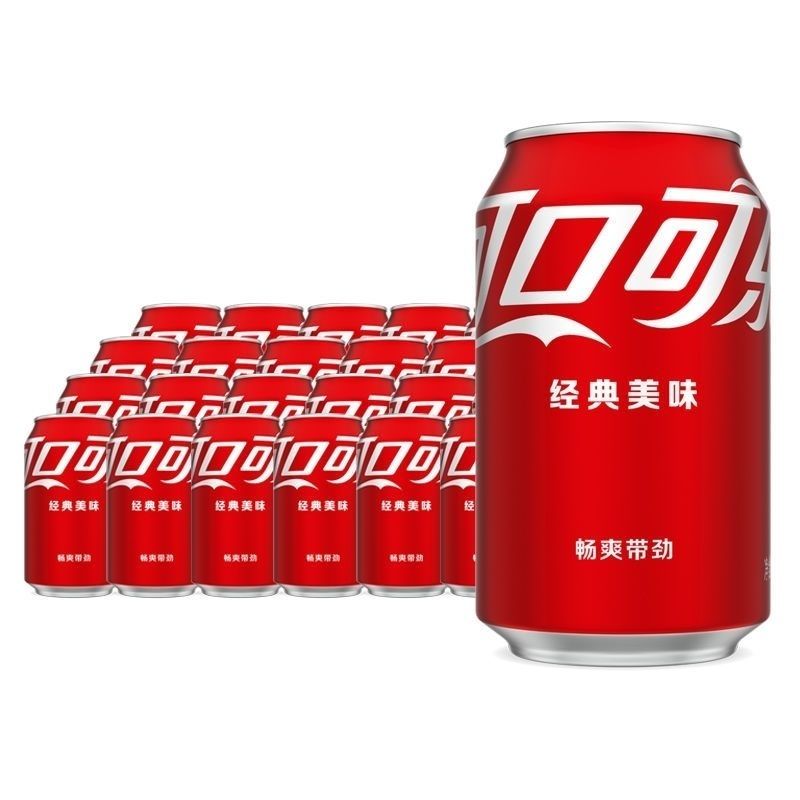 可口可乐300ml*6瓶罐装听装碳酸饮经典无糖饮用发货收藏美味