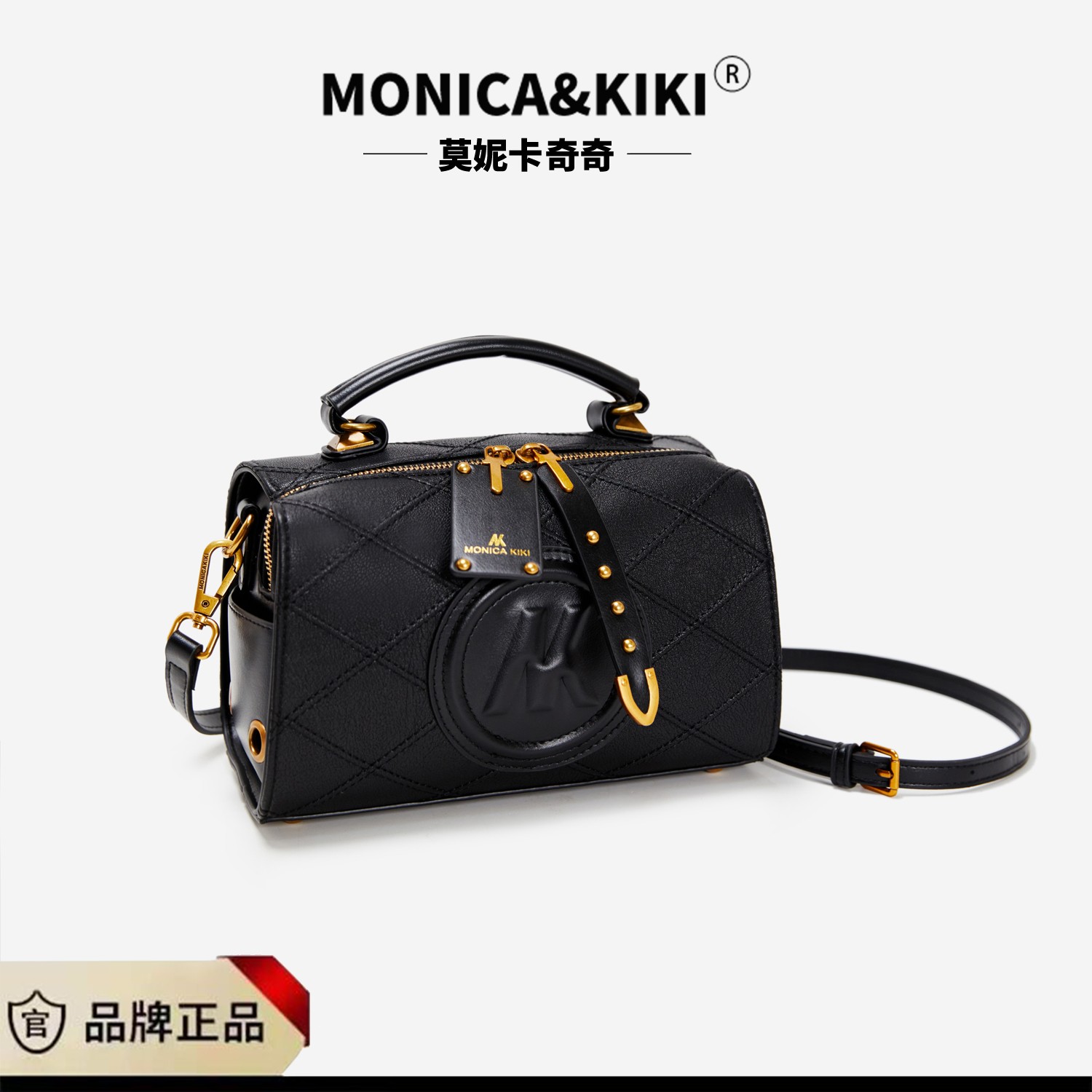 5695黑色时尚单肩包百搭网红斜挎包百搭小众包【无礼盒】