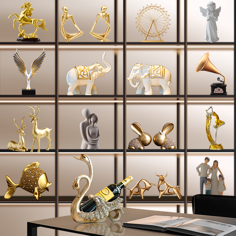现代轻奢酒柜装饰品摆件家居客厅电视柜办公室桌面高档大气上档次