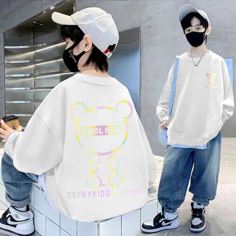 【贝尔熊】男童卫衣长袖秋装2024新款帅气中大童春秋季上衣男孩