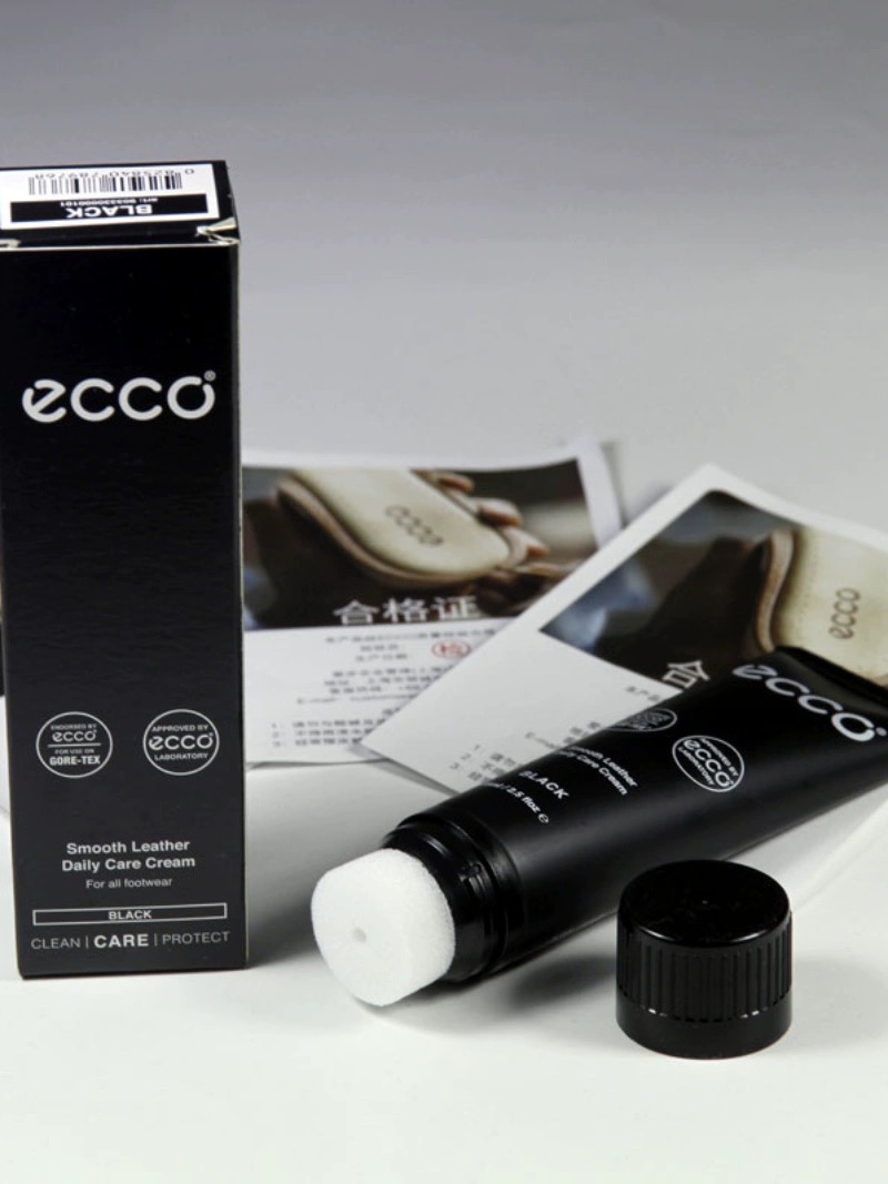 现货 ECCO爱步光面皮鞋油护理黑色透明无色鞋乳9033300正品包邮