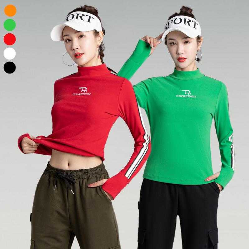 秋冬广场舞服装新款上衣加绒加厚运动舞蹈服曳步舞健身操表演出服