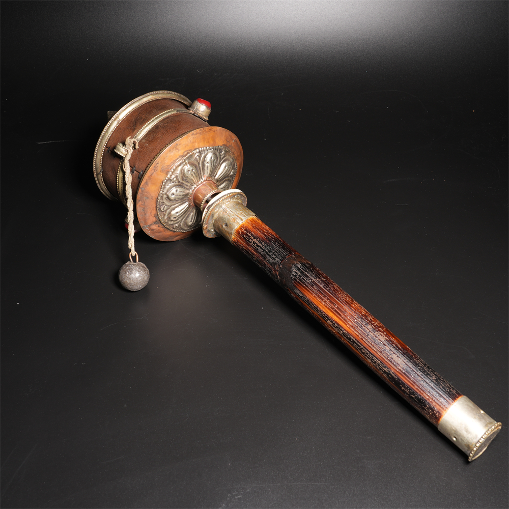 lot121930 清代 木、铁 转经筒【古董拍卖】