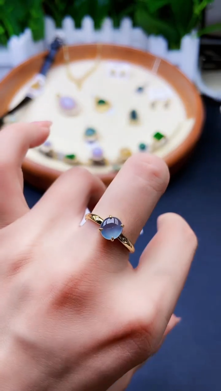 【闪购商品】翡翠戒指银S925镶嵌1