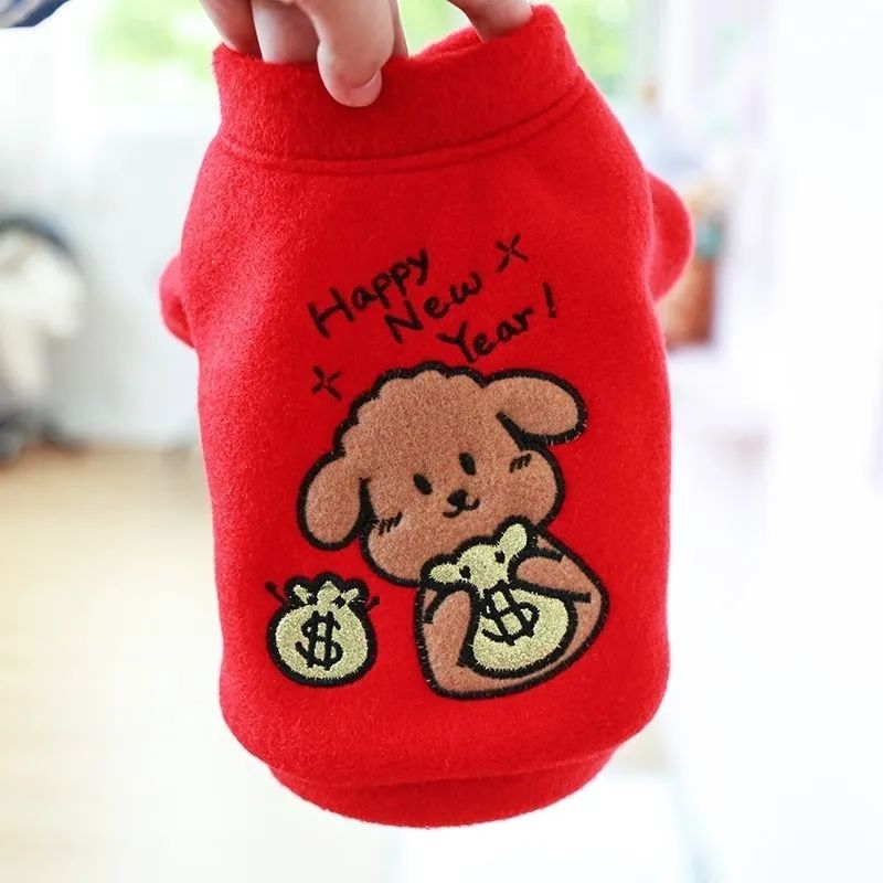 加绒宠物衣服泰迪博美猫咪比熊狗狗春秋冬装厚款幼犬搞笑可爱卫衣