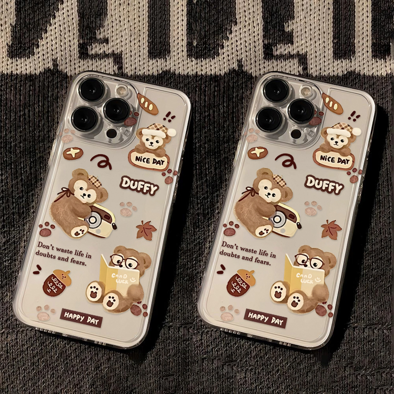 达菲熊苹果手机壳oppo华为vivo小米14iPhone1512/13透明pro软11秋