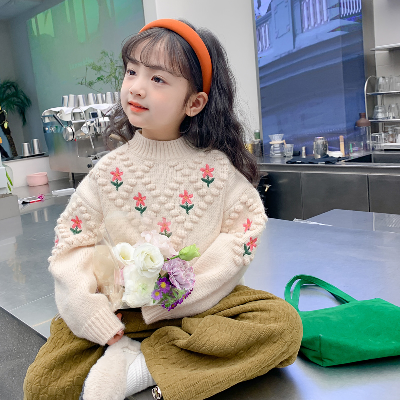巴拉巴拉女童毛衣2023新款秋冬装儿童装套头内搭针织衫洋气宝宝时