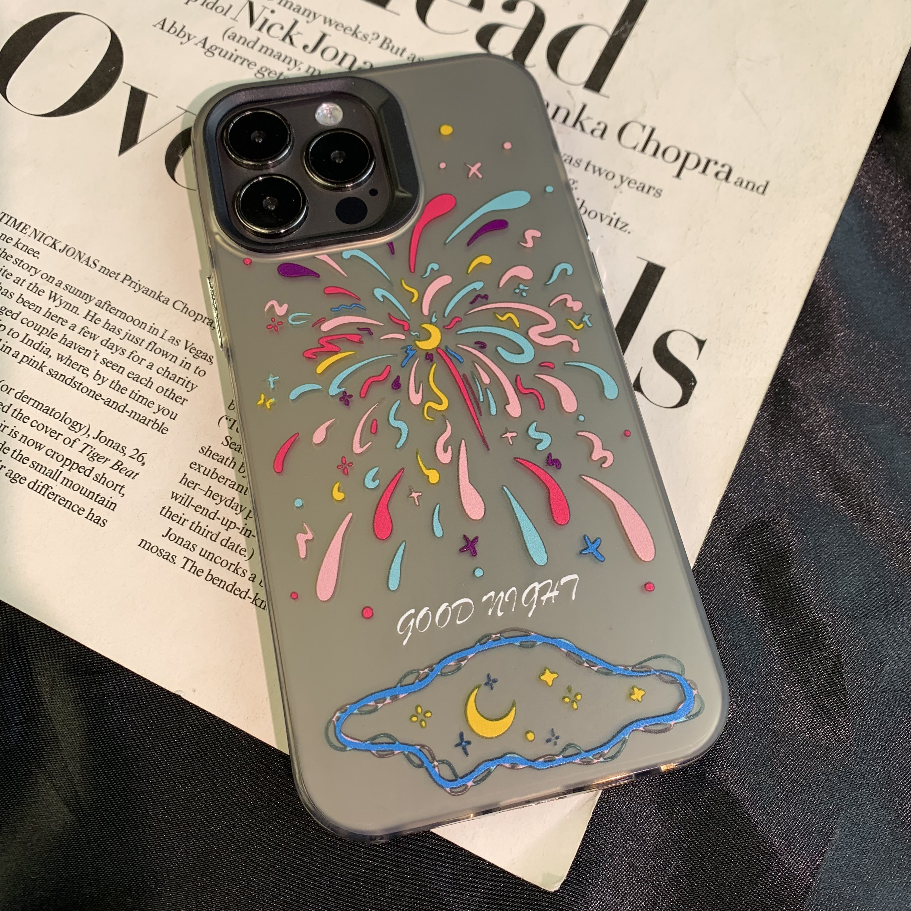 新年创意烟花iphone15Pro max/13苹果14手机壳防摔全包12套11xs红