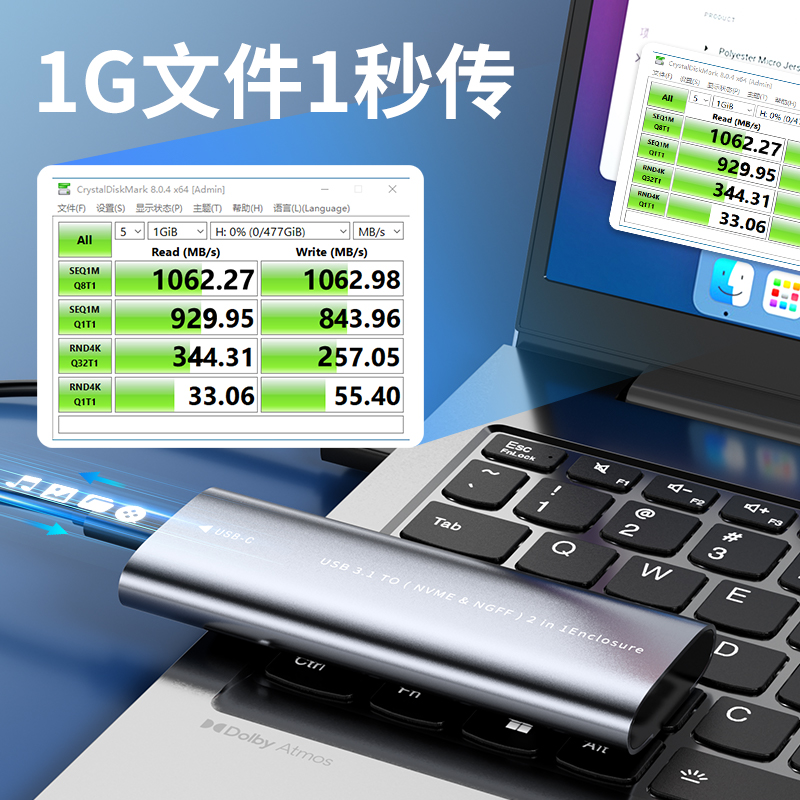 通用协议移动硬盘盒TypeC3.2接口SSD固态硬盘盒适用笔记本电脑u盘_3C