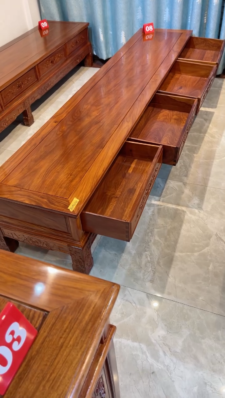 【闪购商品】花梨木类成套家具刺猬紫檀2.4x48x41电视柜